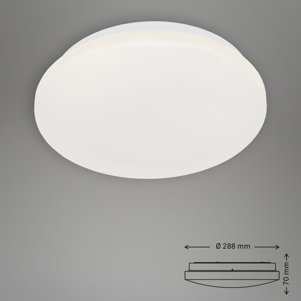 LED Deckenleuchte, Ø 28,8 cm, 12 W, Weiß